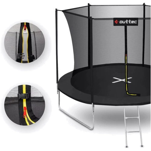Батут Outtec 12FT із внутрішньою сіткою чорний (V312184) фото 6