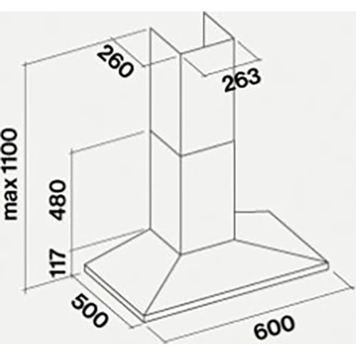 Вытяжка Falmec Mizar 60 IX 800 (CMON60.E0P2#ZZZI491F): Тип воздухоочистителя Рециркуляция, Отвод