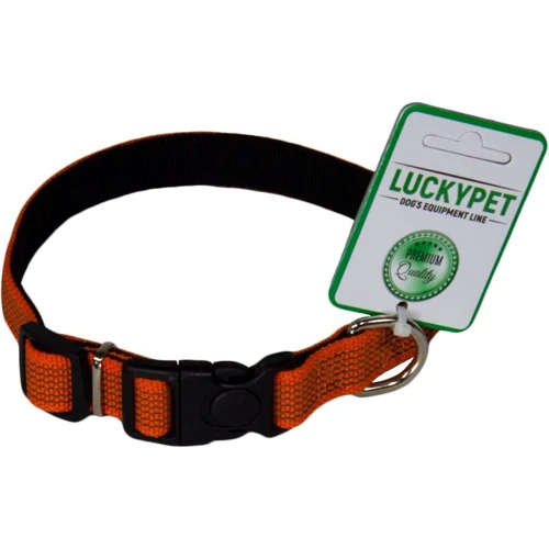 Нашийник Lucky Pet із прогумованої стрічки 2x35-45 см оранжевий (4820224215648)
