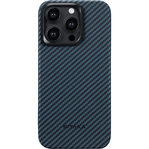 Чехол для iPhone Pitaka MagEZ Case 4 Twill 1500D Black/Blue (KI1508PM) for iPhone 15 Pro Max: Цвет синий