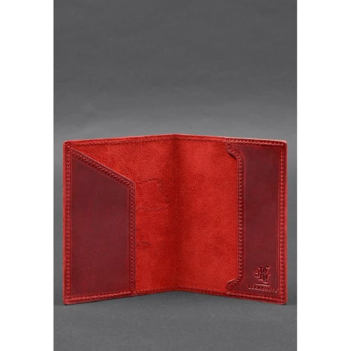 Обложка для паспорта BlankNote Crazy Horse коралл (BN-OP-UA-M-coral): Формат кошелька Вертикальный