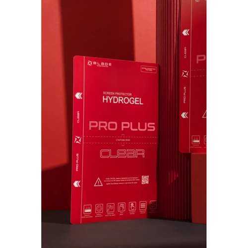 Защитная пленка для iPhone BLADE Hydro-Gel Screen Protector PRO PLUS Edge Display Clear Glossy: Цвет прозрачный