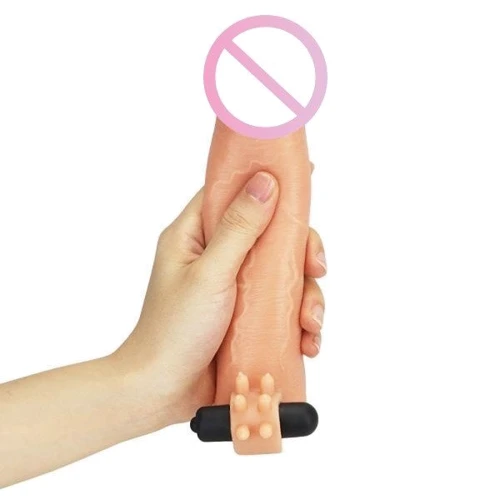 Насадка с вибрацией Add 2" Revolutionary Silicone Nature Extender, Flesh