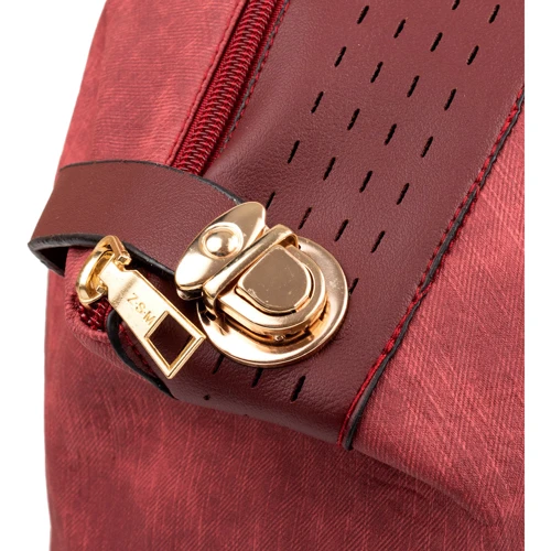 Жіночий рюкзак Valiria Fashion бордовий (3DETBQ-091-13): Фактура Перфорація, матова, Гладка