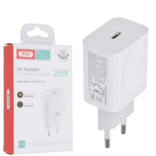 Зарядное устройство XO USB-C Wall Charger 20W PD White (A829-120167C)