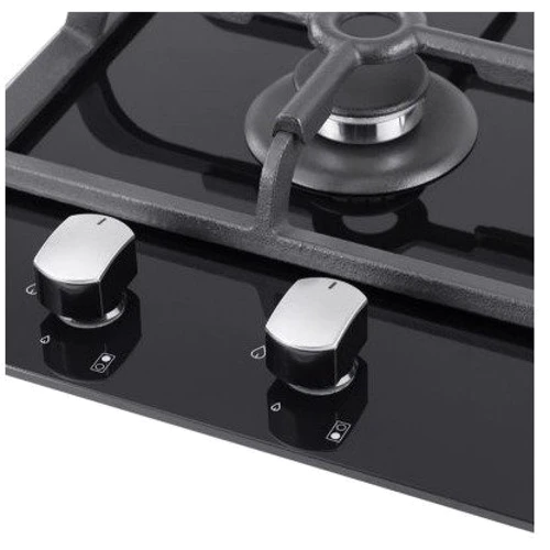 Варочная поверхность газовая Pyramida PFG 320 BLACK: Расположение панели спереди