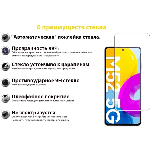 Аксесуар для смартфона BeCover Tempered Glass для Samsung M526 Galaxy M52 (706906): Колір прозрачный
