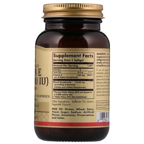 Solgar Vitamin E 200 IU Mixed Tocopherols Softgel 100 caps: Тип Витамин E
