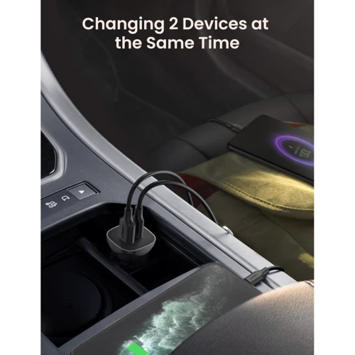 Зарядное устройство Ugreen Car Charger USB+USB-C CD130 20W Gray (30780): Тип автомобильное