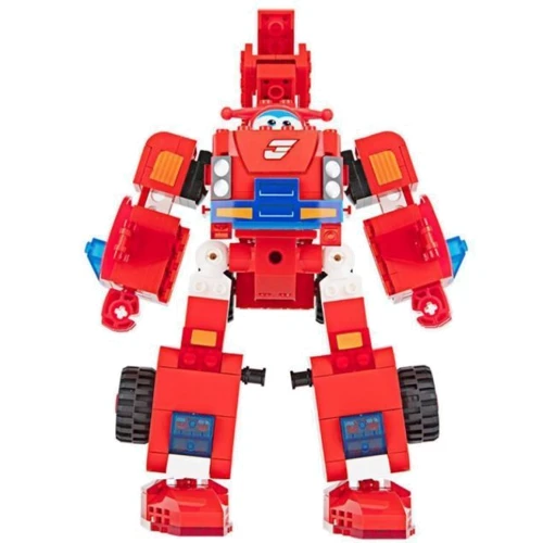 Конструктор-трансформер Super Wings Small Blocks 2-in-1 Buildable Transforming Vehicle Jett Джетт (EU385005)