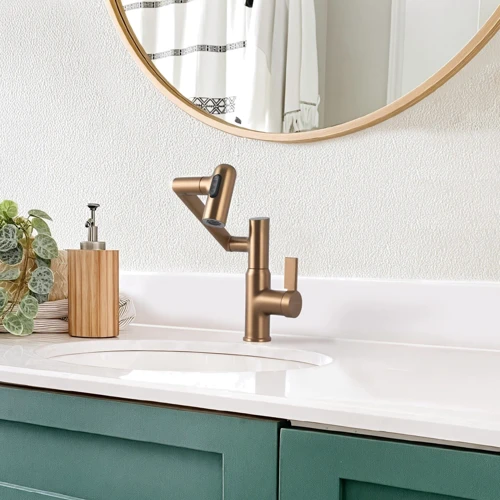 Смеситель для раковины Lefton Single-Hole Rotatable Faucet with Temperature Display-BF2204 Brushed Brass: Вид смесителя Однорычажный
