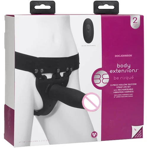 Страпон с вибрацией Doc Johnson Body Extensions Be Rique, 20х5 см