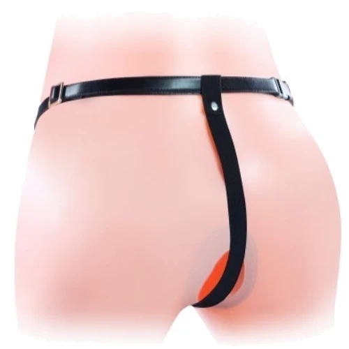 Двойной полый страпон с вибрацией LoveToy Vibrating Unisex Hollow Double Penetrator