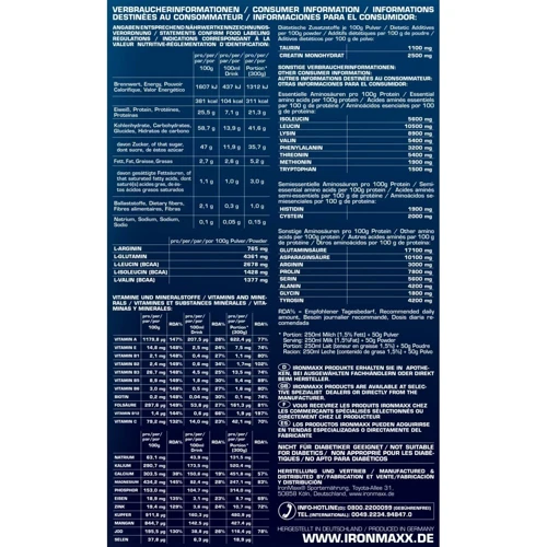 Гейнер IronMaxx Titan v.2.0 2000 g /40 servings/ Vanilla: Пол Унисекс