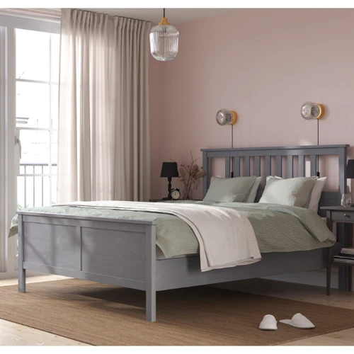 Каркас кровати ІКЕА HEMNES 140х200 см серый (792.471.93) фото 1