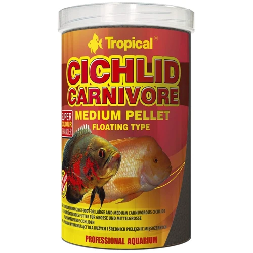 Сухий корм Tropical Cichlid Carnivore Mediuml Pellet для акваріумних риб в гранулах 1 л (5900469607664)