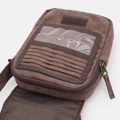 Мужская сумка планшет Rip Curl LEAZARD POUCH коричневая (00FMSB-9): Фактура Матовая, Гладкая