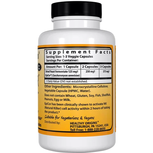 Healthy Origins EpiCor for Kids 125 mg 150 Veggie Caps Эпикор для детей: Форма выпуска Капсулы