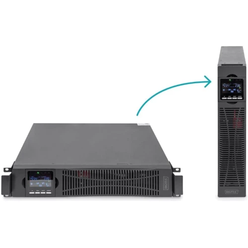 Digitus OnLine 1000VA/1000W LCD 8xC13 RJ45 RS232 USB Rack/Tower (DN-170093): Тип архитектуры С двойным преобразованием (on-line)