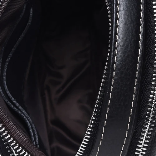 Мужская сумка через плечо Ricco Grande черная (K16066-black): Застежка Молния