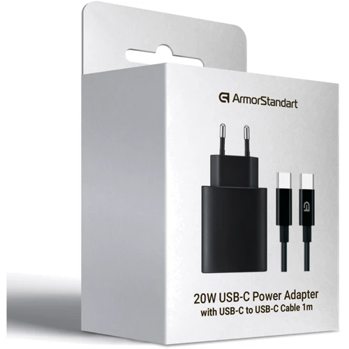Зарядний пристрій ArmorStandart Wall Charger ABMHJ83 20W USB-C з USB-C до USB-C Cable Black (ARM77723) фото 6