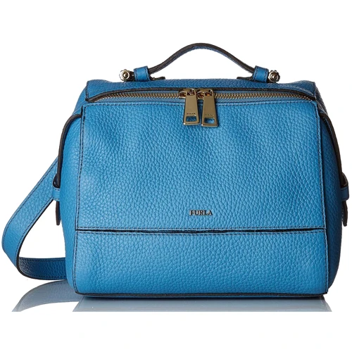 Женская сумка кросс боди Furla Dalia S Top Handle темно-голубая (96179)