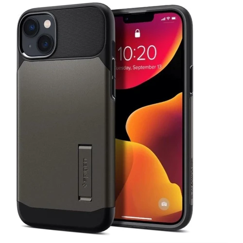 Чохол для iPhone Spigen Slim Armor with MagFit Gunmetal (ACS04685) for iPhone 14: Тип чохла накладка на заднюю часть