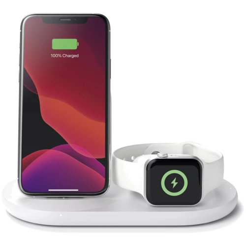 Зарядний пристрій Belkin Wireless Charger Base Station White (WIZ001VFWH) for Apple iPhone and Apple Watch: Кількість USB-портів немає