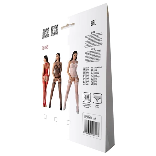 Бодистокинг с множеством бретелей Passion BS095 One Size red