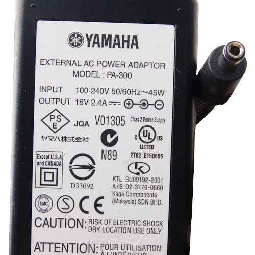 Адаптер живлення YAMAHA PA300: Виробник Yamaha