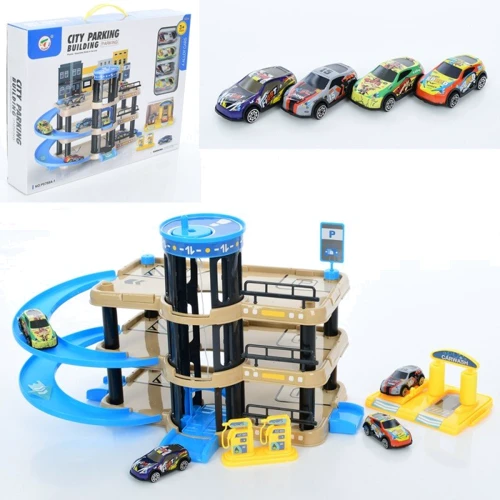 Гараж 3-этажный, 4 машинки (P9788A-1): Производитель Noname