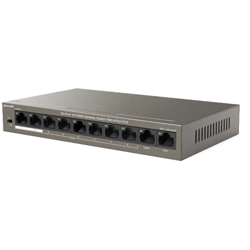 Мережевий комутатор Tenda TEF1110P-8-63W: Порти тільки Fast Ethernet (10/100)