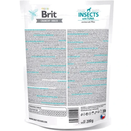 Лакомства для собак Brit Care Dog Crunchy Cracker Insects with Tuna для свежести дыхания насекомые, тунец и мята 200 г (8595602551507): Свойства Для активных собак