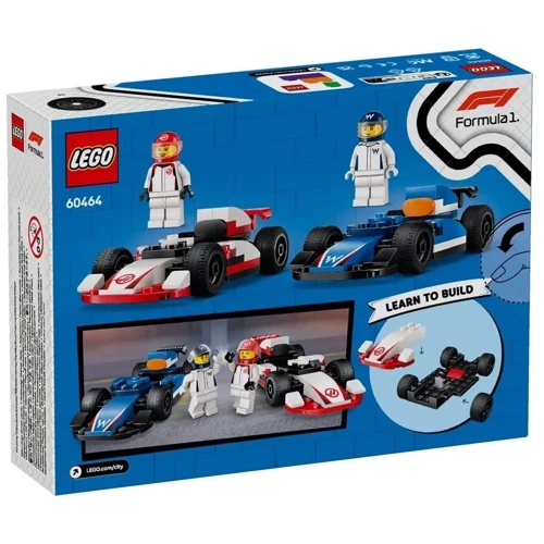 Конструктор LEGO City Автомобили для гонки F1 команд Williams Racing и Haas F1 92 детали (60464) фото 5