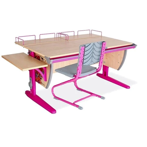 Набір меблів Дэми (пластик) клен/рожевий з малюнком (квіти) (Д-20031054): Вік дитини від 6-ти років