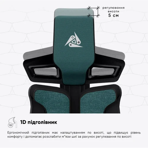 Геймерское кресло Cyberlux V8 Fabric Green (арт. GM- V8 FZ) фото 12