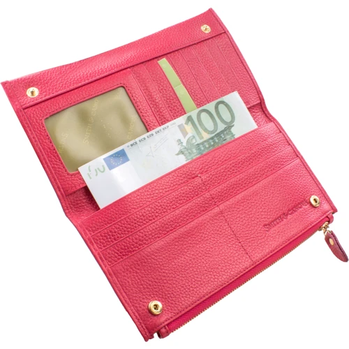 Женский кошелек Smith&Canova красный (FUL-28538-fuchsia): Формат кошелька Горизонтальный