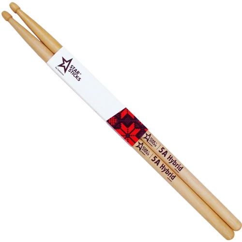 Барабанні палички StarSticks HoRnbeam 5A Hybrid: Накінечник Дерев'яний
