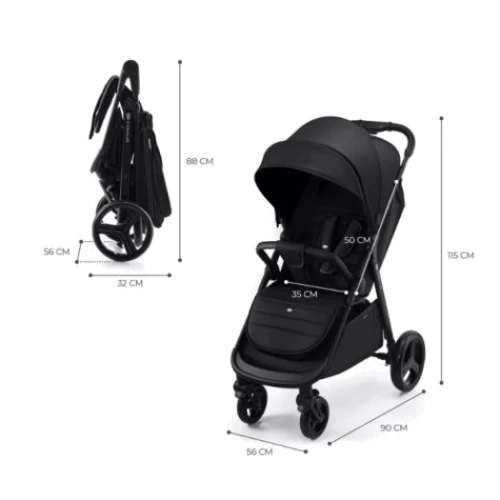 Прогулочная коляска Kinderkraft Rine Classic Black (KSRINE00BLK0000): Количество блоков 1