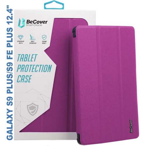 Аксесуар для планшетних ПК BeCover Smart Case Purple для Samsung X810 Galaxy Tab S9 Plus / S9 FE Plus SM-X610/SM-X616B (710373): Колір фіолетовий