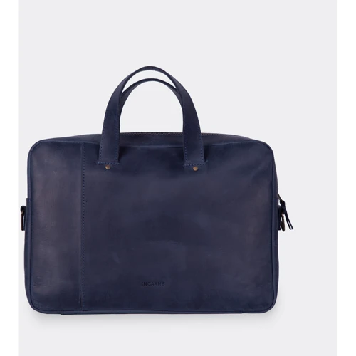 INCARNE Handmade Leather Laptop bag Bruno Blue для MacBook 13-14"