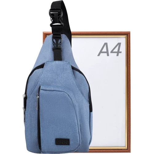 Чоловіча сумка-слінг DNK Leather синя (DNK Joker # 3 bag-4): Стать Чоловік
