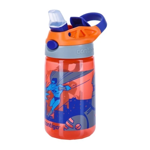 Пляшка для води дитяча Contigo Gizmo Flip 420 мл Nectarine Superhero: Тип Бутылка