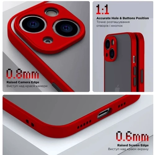 Чехол для телефонов ArmorStandart Frosted Matte Red for Xiaomi Redmi 12 4G (ARM68553): Тип накладка на заднюю часть