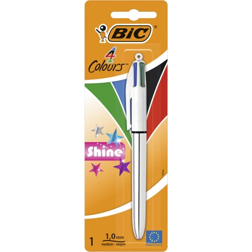 Кулькова ручка BIC 4 Colours Shine 1 мм (блістер)