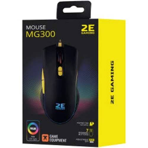Мышь 2E Gaming MG300 RGB USB Black (2E-MG300UB): Интерфейс подключения USB