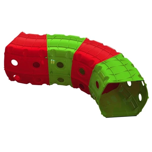 Дитячий Ігровий тунель DOLONI TOYS 01471 Тунель 4 секції (Червоно-зелений)