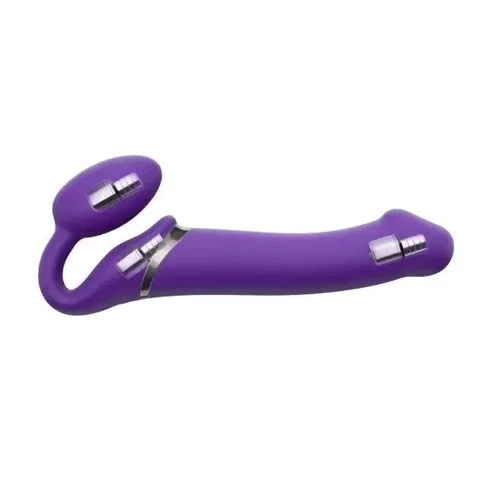 Безремневой страпон с вибрацией Strap-On-Me Vibrating Violet XL
