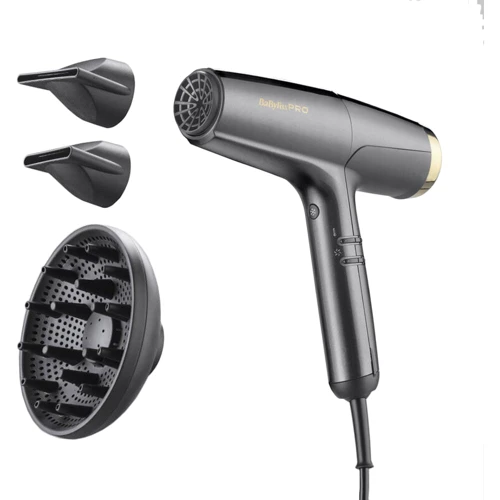 Фен BaByliss PRO FALCO 2000W grey&gold 8550E