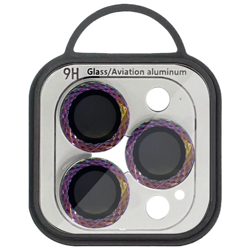 Захисне скло для iPhone Epik Metal Shine Lilac/Rainbow для Camera iPhone 15 Pro / 15 Pro Max: Тип захисту екрана на камеру